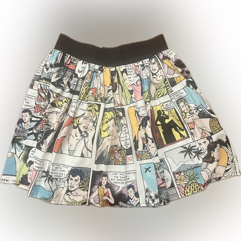 Hemet Comic Printed Women's Skirt pull on waist XXS
